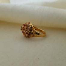 Around Dazzling Stones Gold Polish Rings