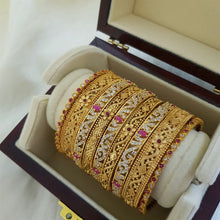 Radiant Sparkle One Karat Bangles Set