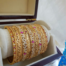 Radiant Sparkle One Karat Bangles Set