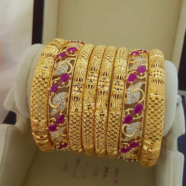 Gold Flecked Fashion Bangles Set