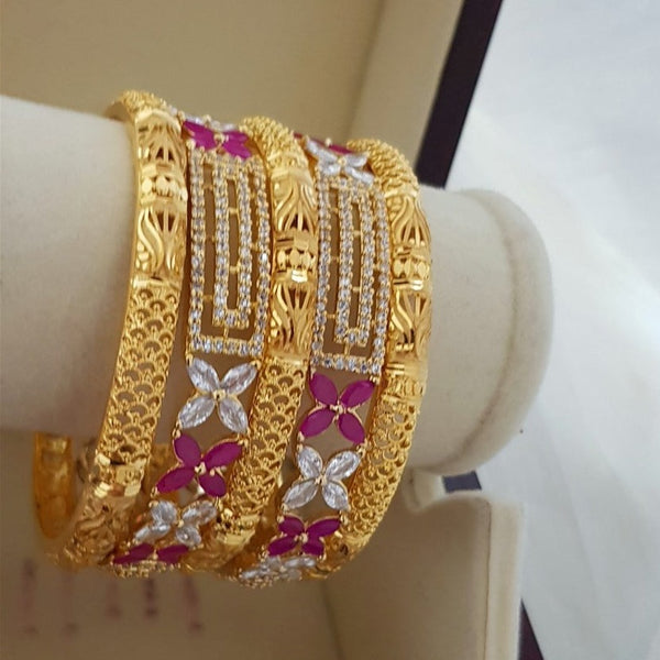 Regal Gold Polished Statement Bangles