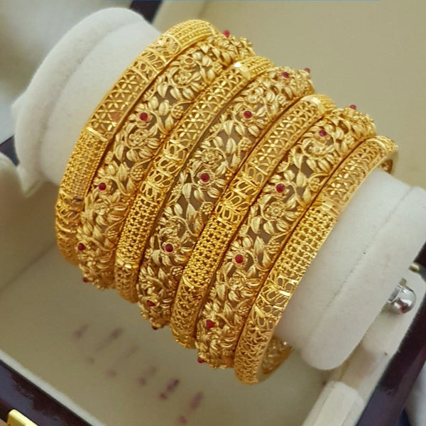 Exquisite Gold Look Finery Bangles