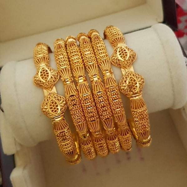 Glossy Gold Tone Affluent Legacy Bangles