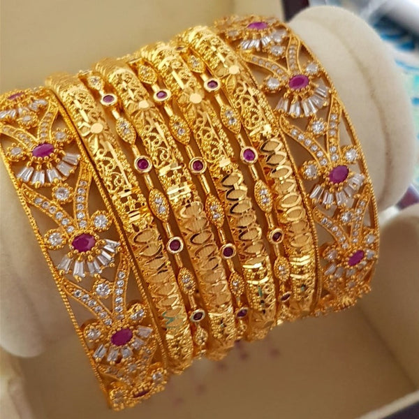 Exquisite Signature Gold Sheened Bangles