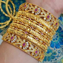 Exquisite Signature Gold Sheened Bangles