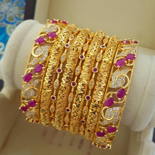 Golden Radiance Decadent Gold Polished Bangles Set