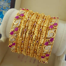 Golden Radiance Decadent Gold Polished Bangles Set