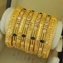 Shimmering Gold Polished Regal Bangles