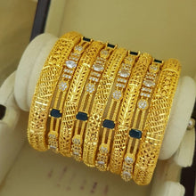 Shimmering Gold Polished Regal Bangles