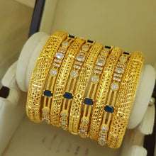 Shimmering Gold Polished Regal Bangles