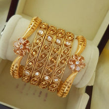 Majestic Screw Gold Tone Bangles