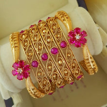 Majestic Screw Gold Tone Bangles