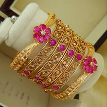 Majestic Screw Gold Tone Bangles