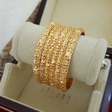 Golden Spiral Gold Look Bangles