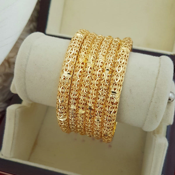 Golden Spiral Gold Look Bangles