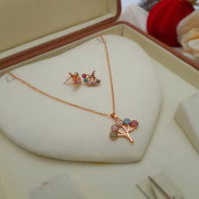 Circle Golden Chain Arabic Pendant Set