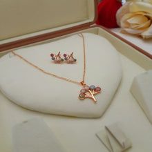 Circle Golden Chain Arabic Pendant Set