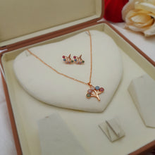 Circle Golden Chain Arabic Pendant Set