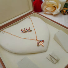 Circle Golden Chain Arabic Pendant Set