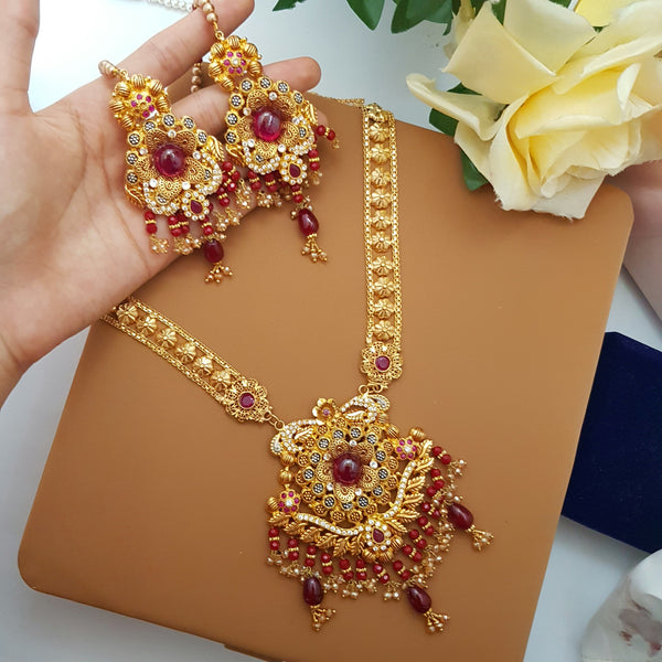 Glittering Gold Glow Bridal Necklace Set