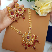 Glittering Gold Glow Bridal Necklace Set