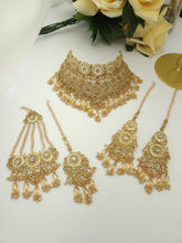 Sparkling Gold Accent Bridal Necklace Set