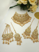 Sparkling Gold Accent Bridal Necklace Set