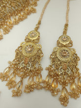 Sparkling Gold Accent Bridal Necklace Set