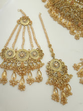 Sparkling Gold Accent Bridal Necklace Set