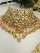 Sparkling Gold Accent Bridal Necklace Set