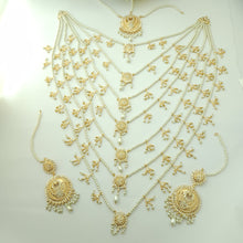 Exquisite Gold Polished Bridal Necklace Set