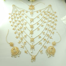 Exquisite Gold Polished Bridal Necklace Set