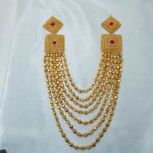 Gilded Charm Bead Necklace