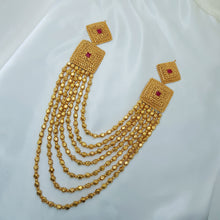 Gilded Charm Bead Necklace