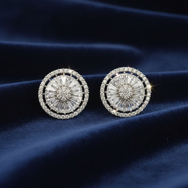 Imperial Zircon Crown Earrings – Elegant Fashion Jewelry for Women