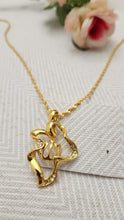 Golden Calligraphy Charm Locket