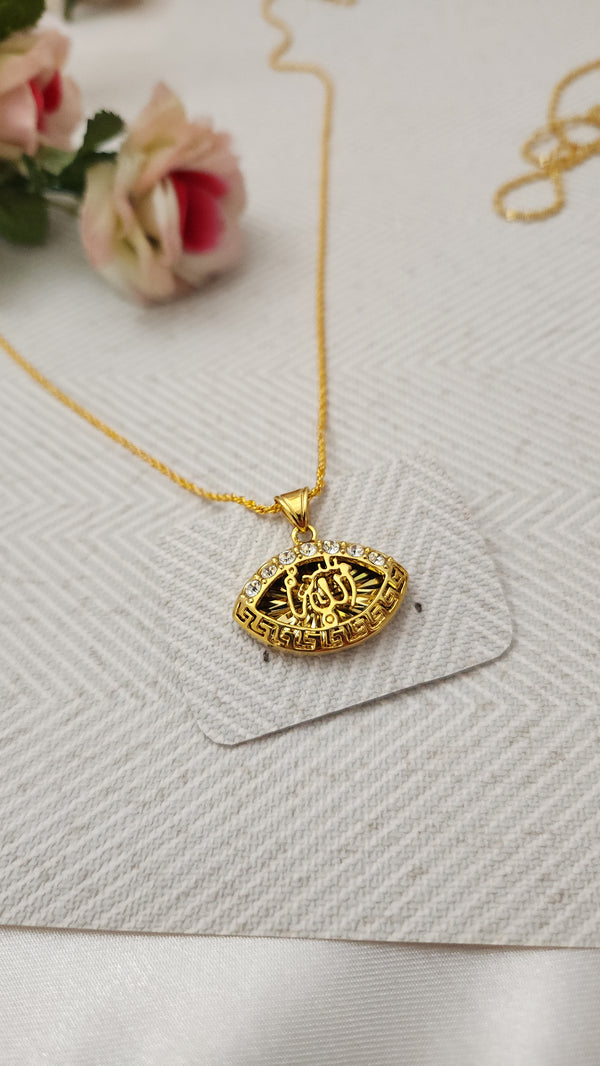 Golden Scripted Elegance Locket