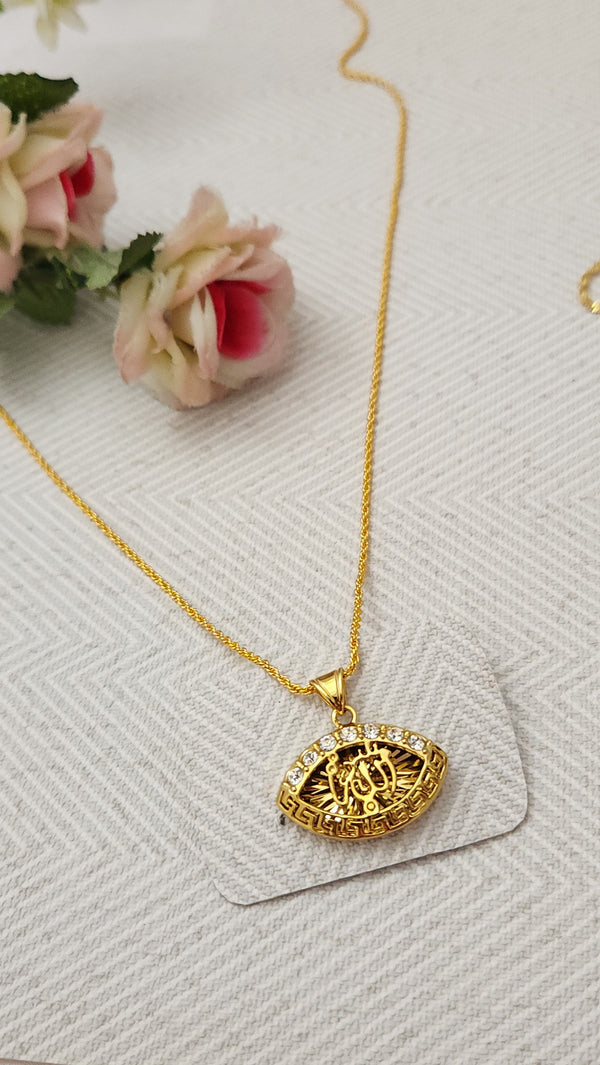 Golden Scripted Elegance Locket