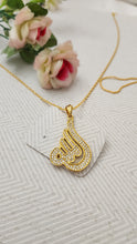 Golden Calligraphy Charm Locket