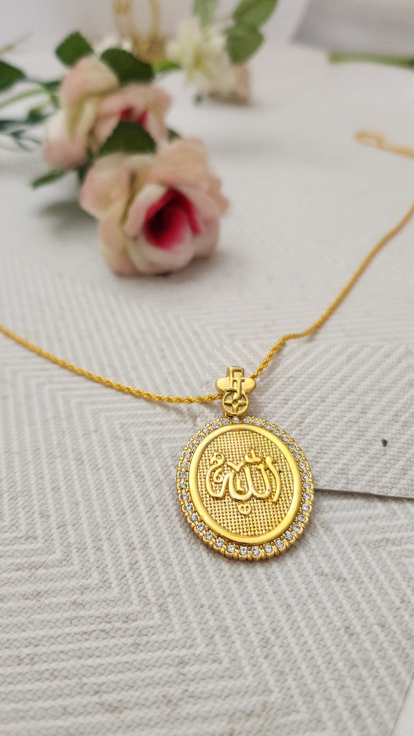 Golden Arabic Calligraphy Treasure Locket