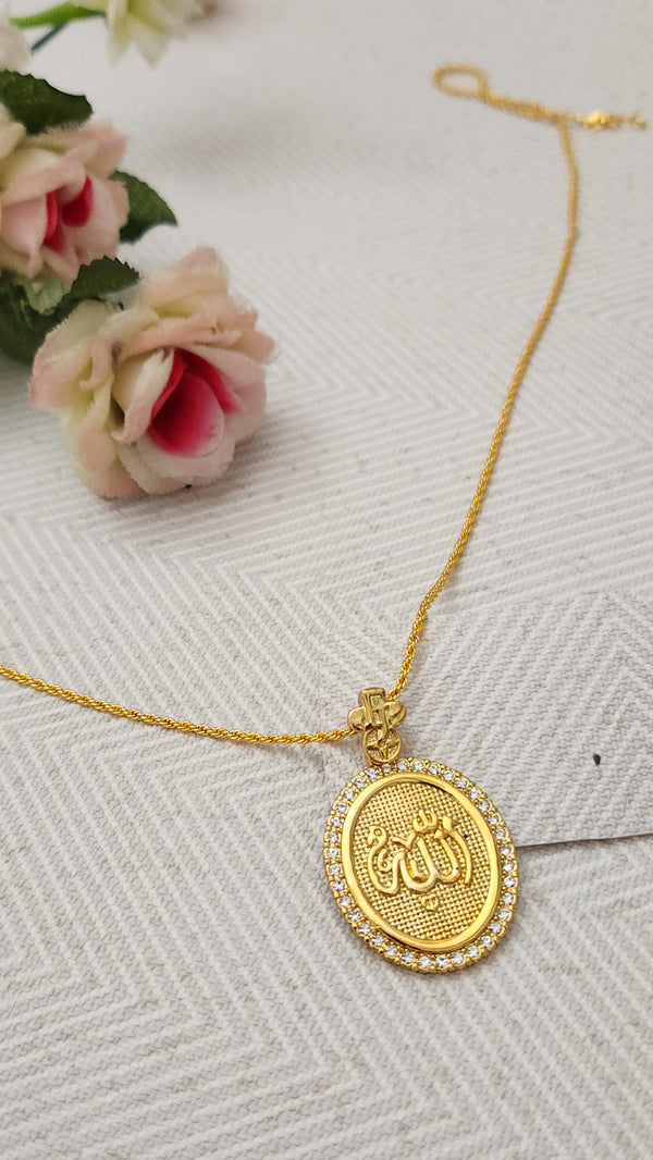 Golden Arabic Calligraphy Treasure Locket