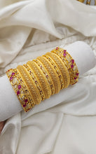 Golden Imperial Radiance Bangles – Elegant Traditional Jewelry Set for Women