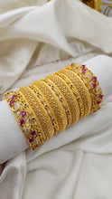 Golden Imperial Radiance Bangles – Elegant Traditional Jewelry Set for Women