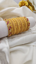 Golden Imperial Radiance Bangles – Elegant Traditional Jewelry Set for Women