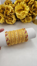 Golden Imperial Radiance Bangles – Elegant Traditional Jewelry Set for Women