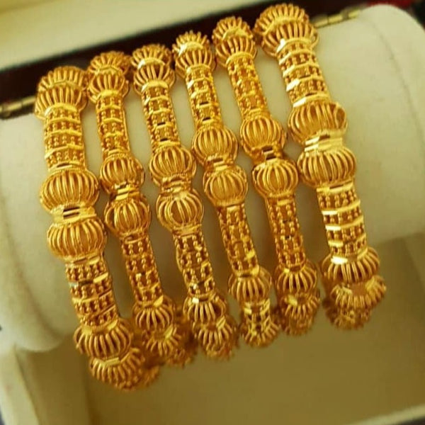 Royal Charm Gold Polished Bangles Set