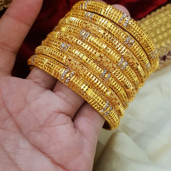 Royal Essence Gold Polished Bangles