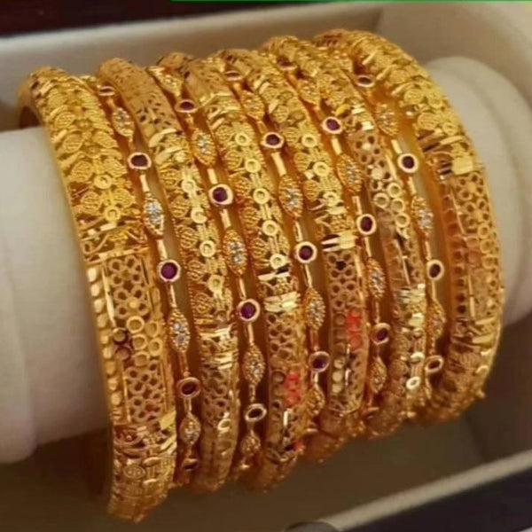 Celestial Gleam Gold Polished Bangles