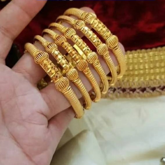 Noble Opulence Gold Polished Bangles