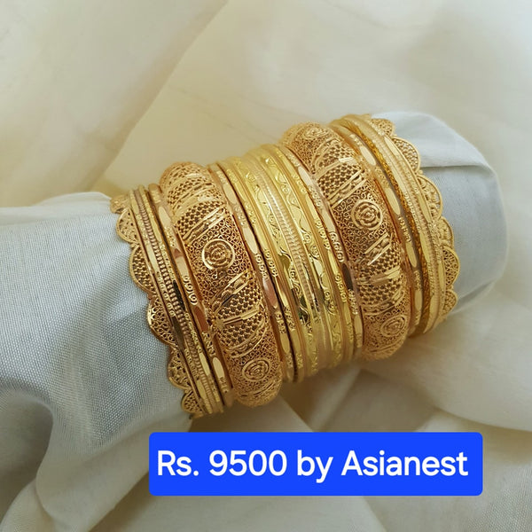 Pakistani Gold Looking Bangles Set for Brides